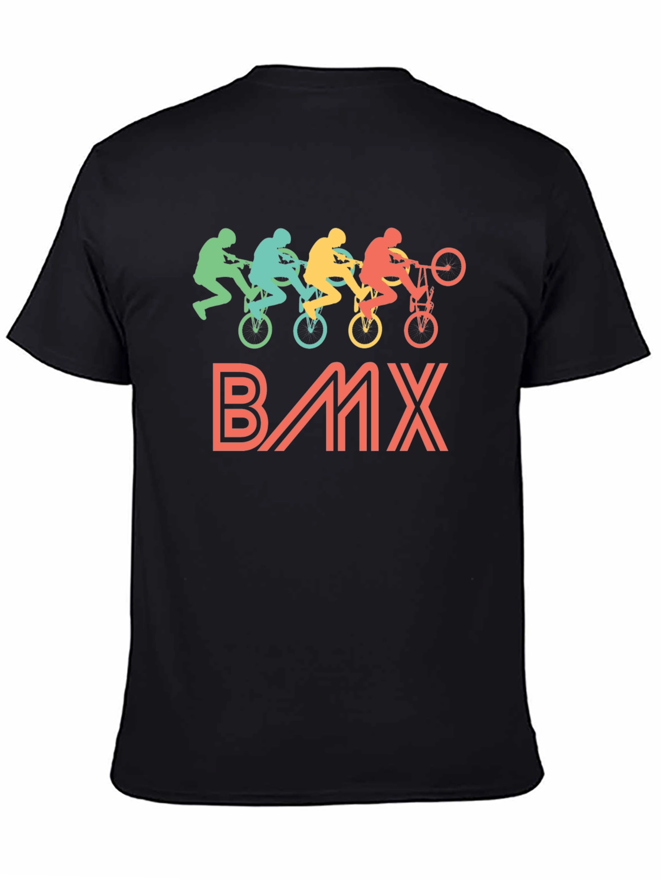 Retro BMX Rider Black T-Shirt