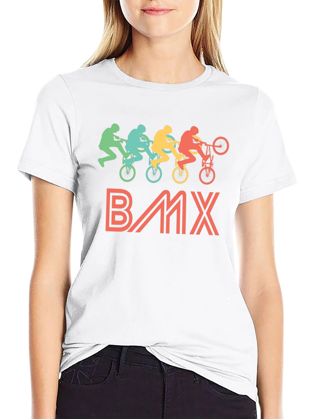 Retro BMX Rider Black T-Shirt