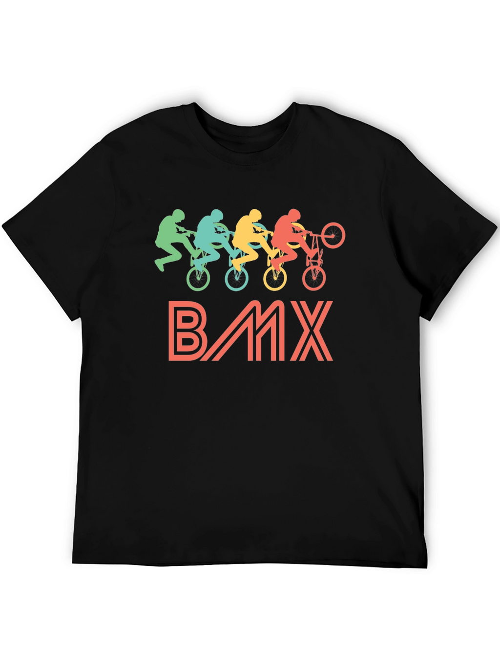 Retro BMX Rider Black T-Shirt