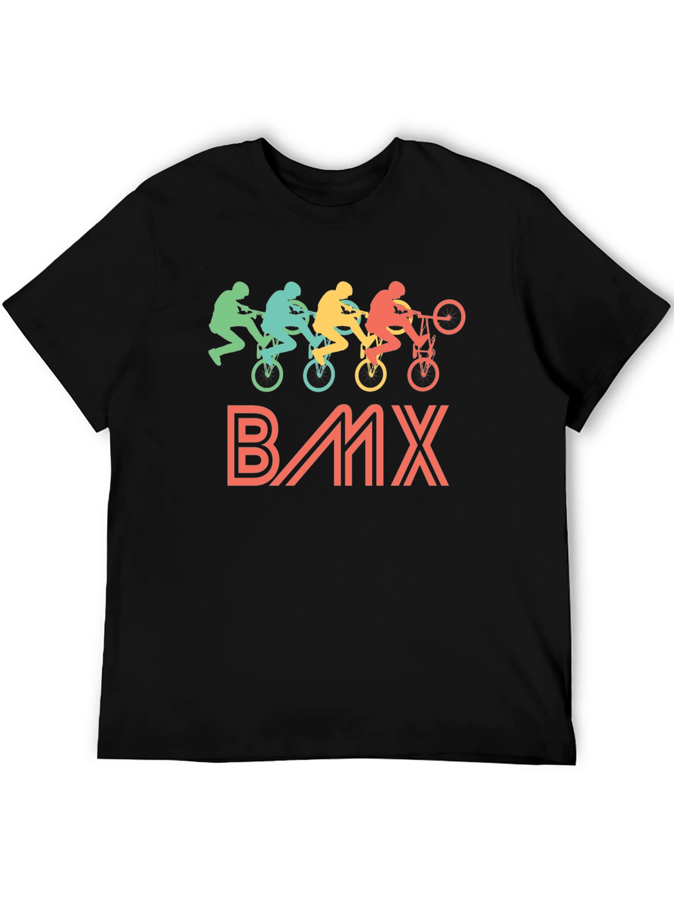 Retro BMX Rider Black T-Shirt
