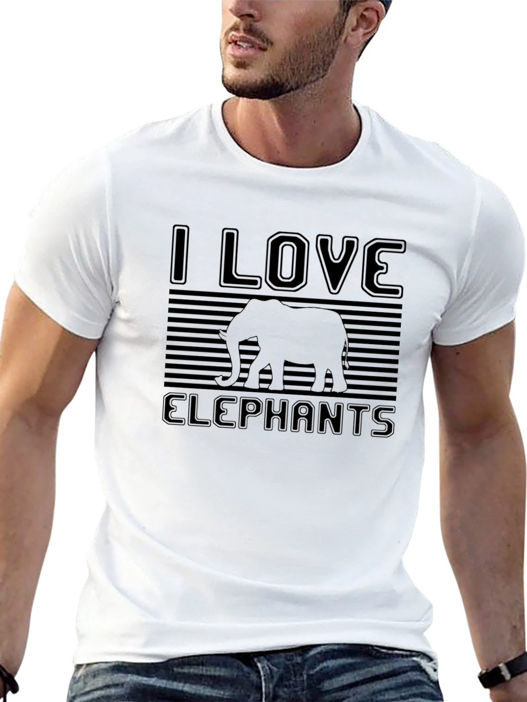 I Love Elephants T-Shirt - Graphic Tee