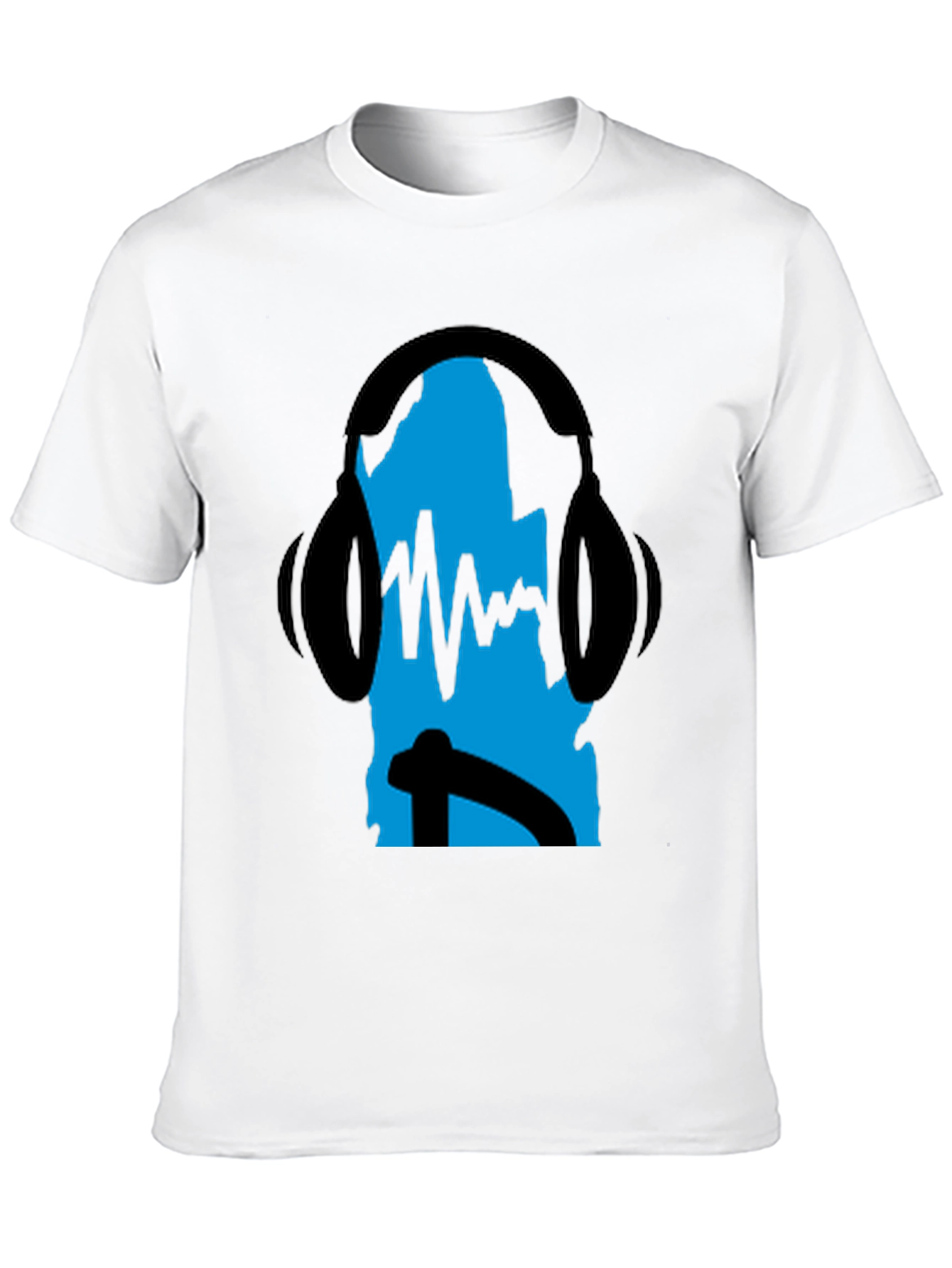 Cool DJ Headphones Black T-Shirt