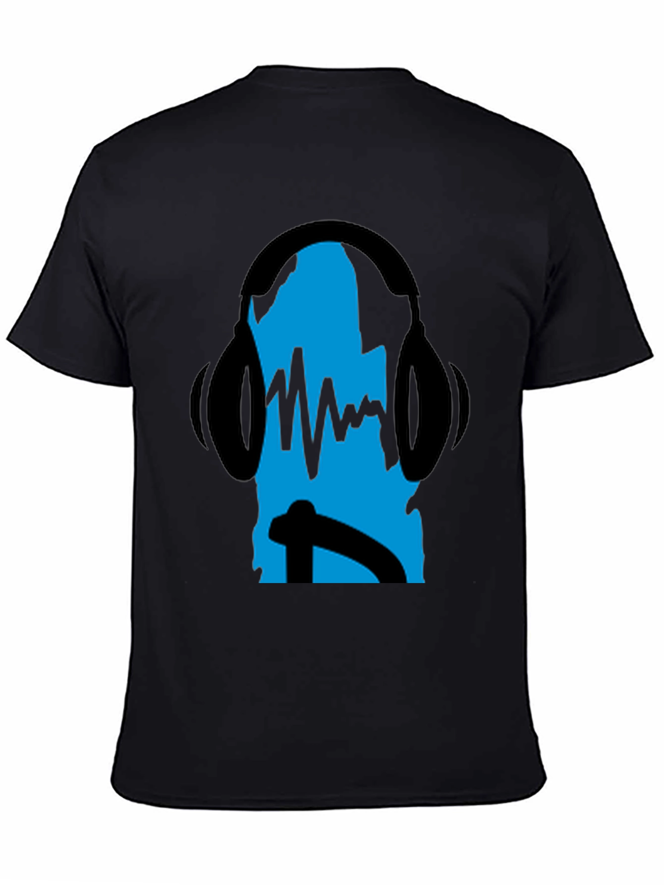 Cool DJ Headphones Black T-Shirt