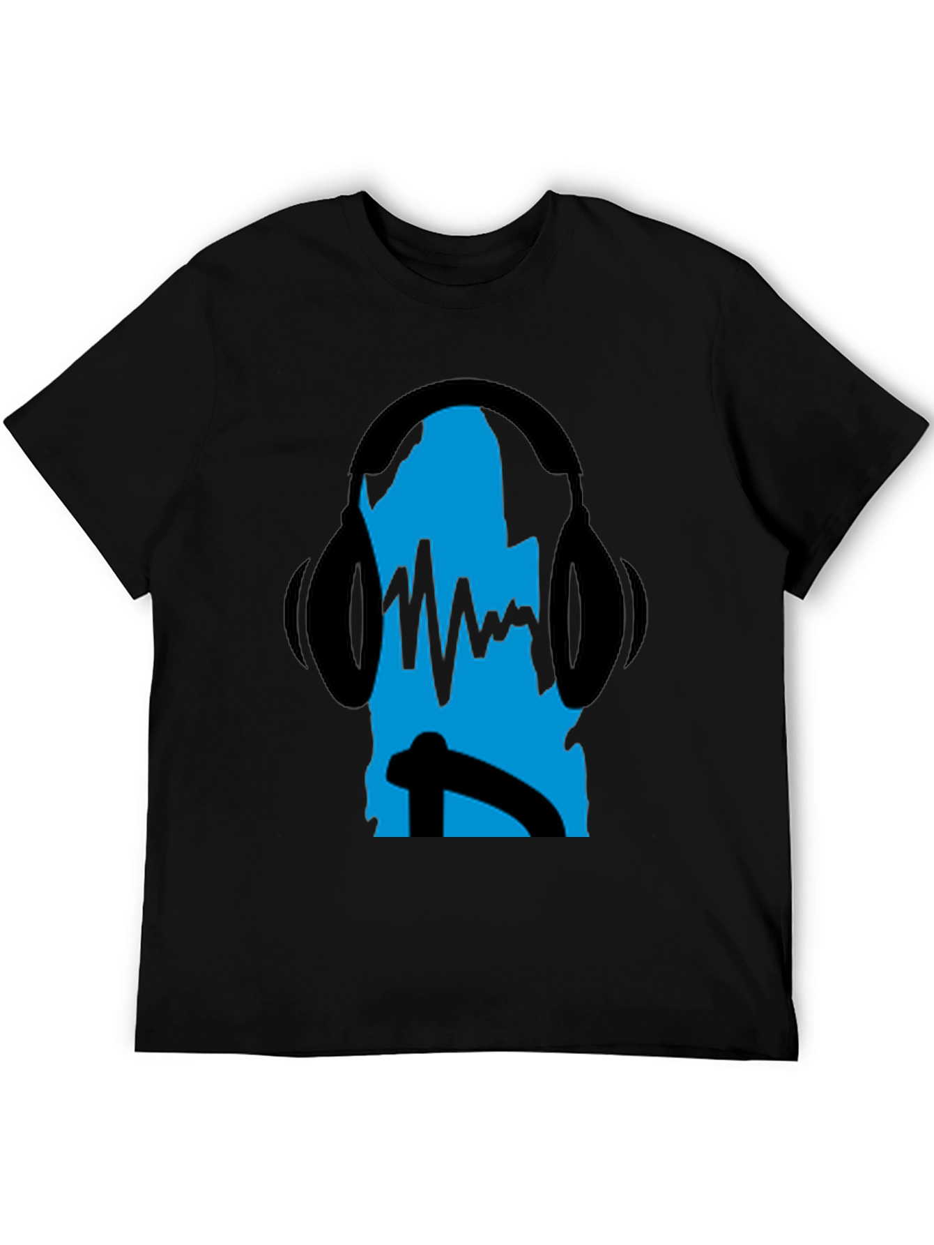 Cool DJ Headphones Black T-Shirt