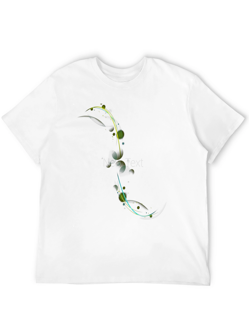 Stylish Black Tee with Abstract Floral Design