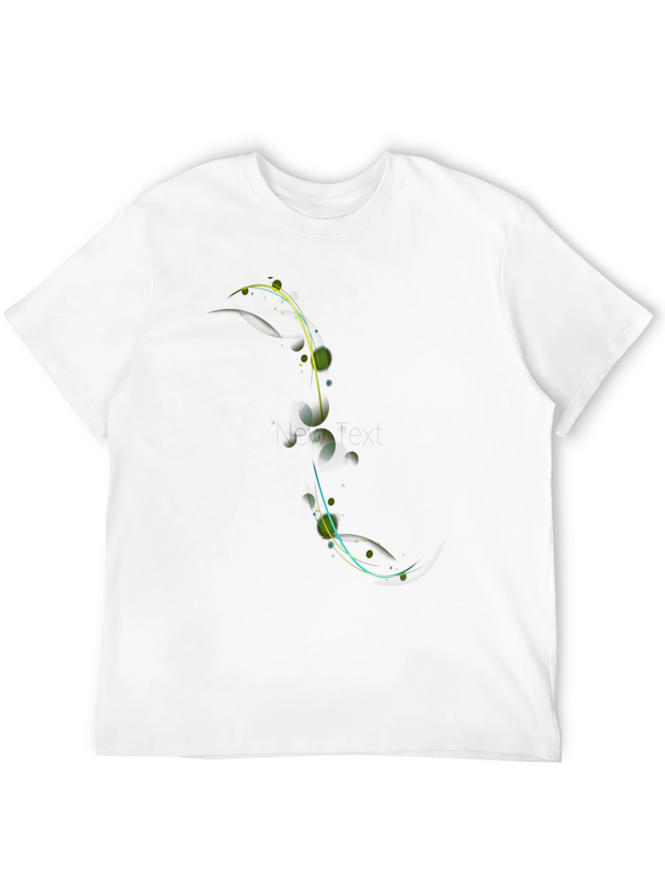 Stylish Black Tee with Abstract Floral Design
