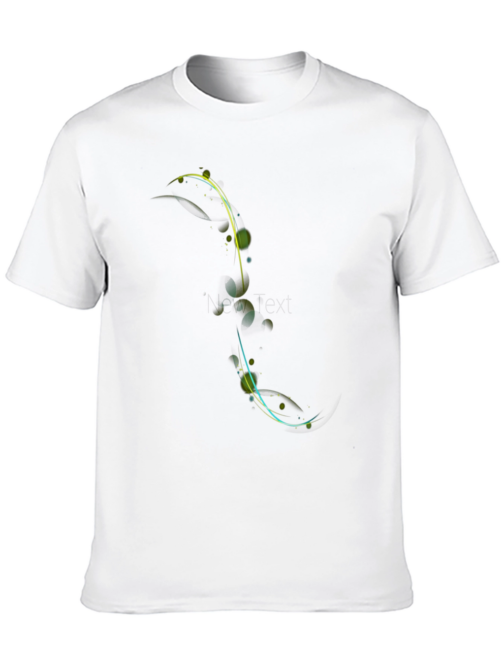 Stylish Black Tee with Abstract Floral Design