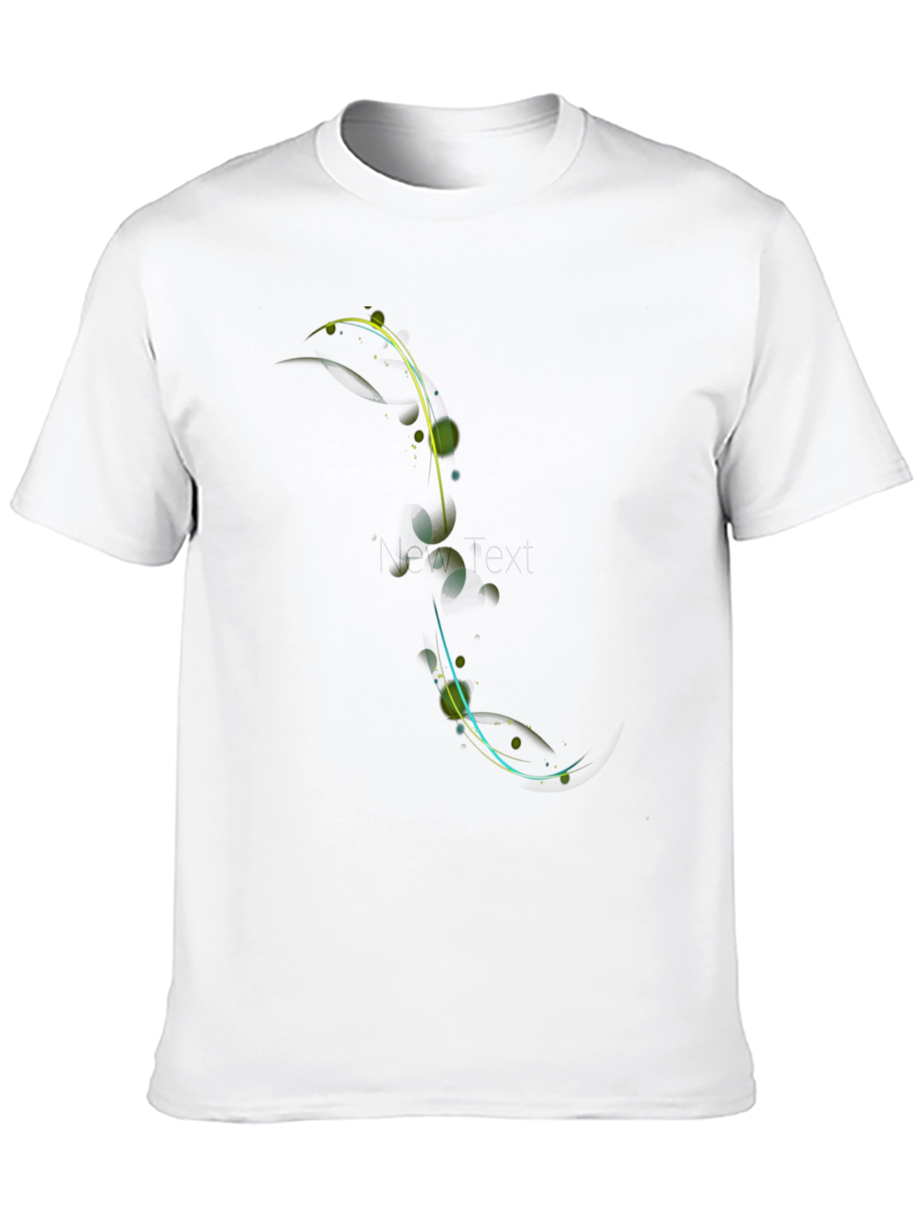 Stylish Black Tee with Abstract Floral Design