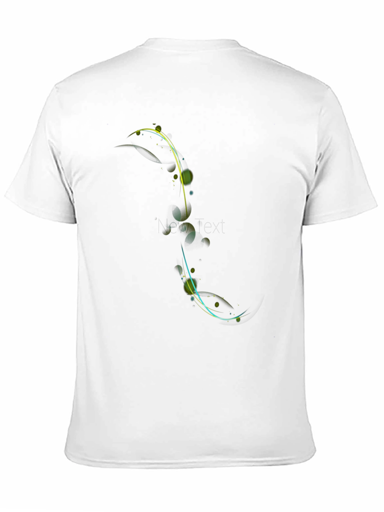 Stylish Black Tee with Abstract Floral Design