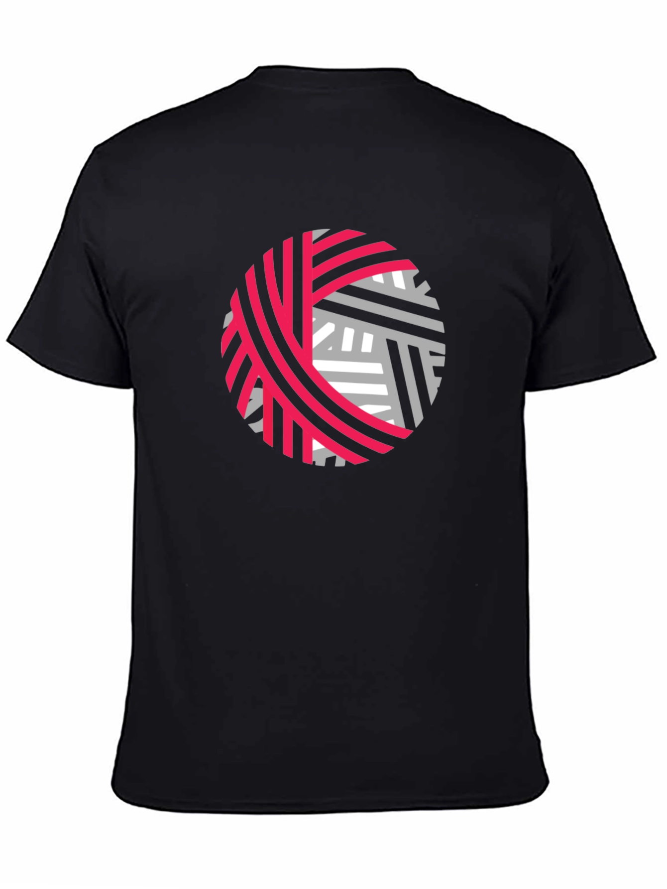 Abstract Yarn Ball Graphic Tee - Black
