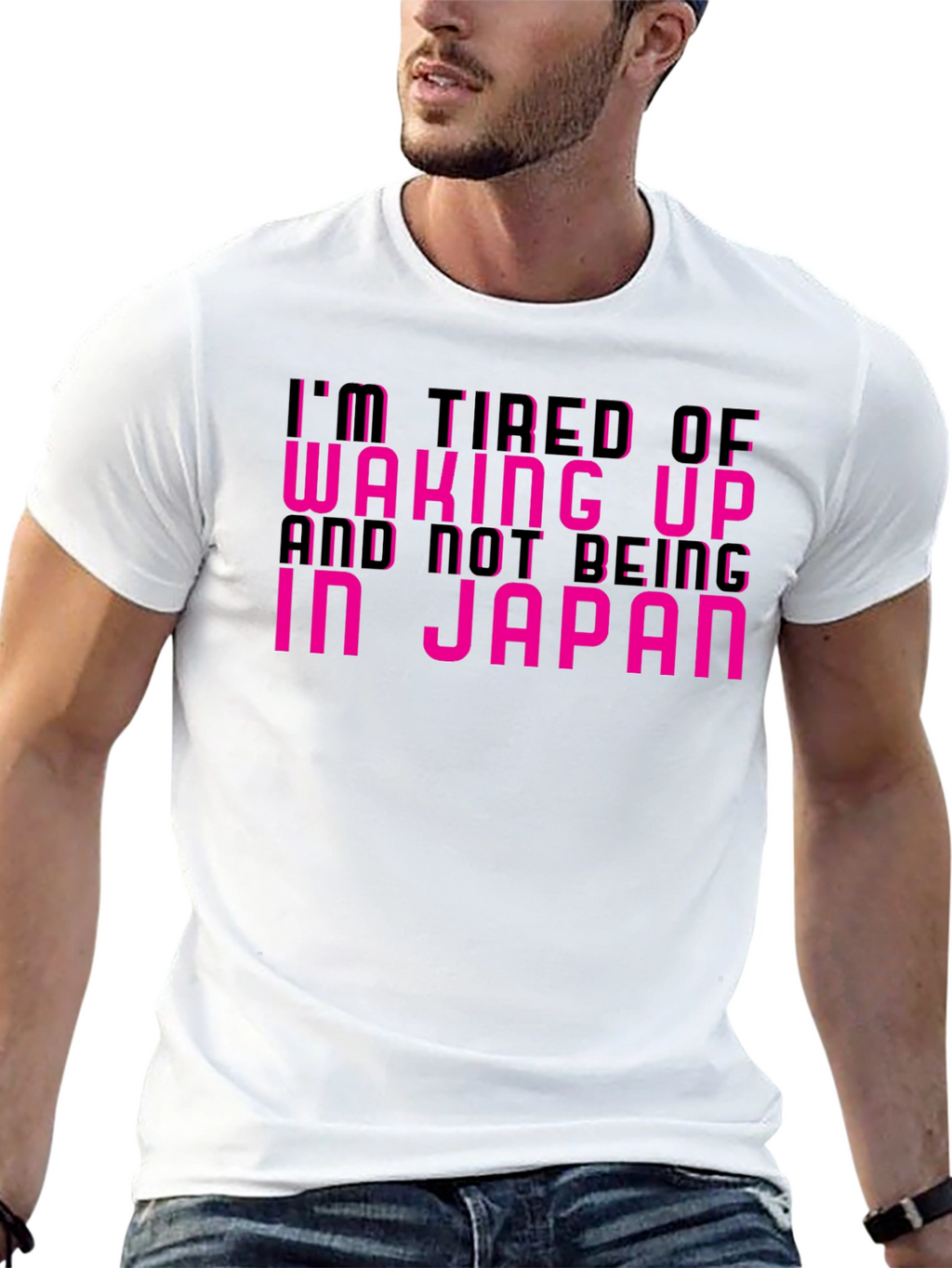 Im Tired of Not Being In Japan Black Tee