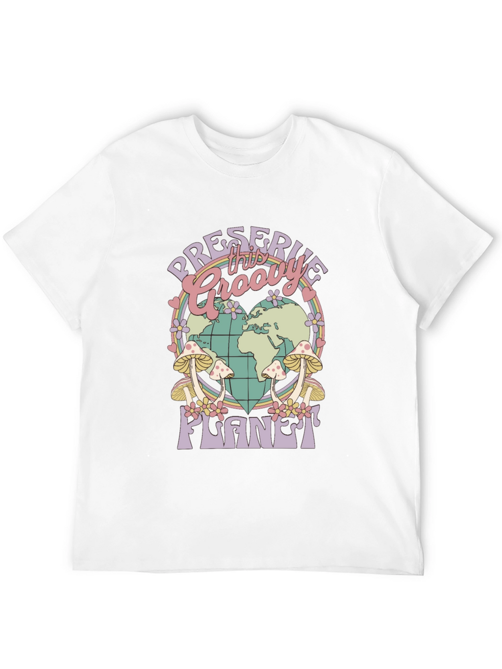 Groovy Planet T-Shirt - Retro Earth Day Tee