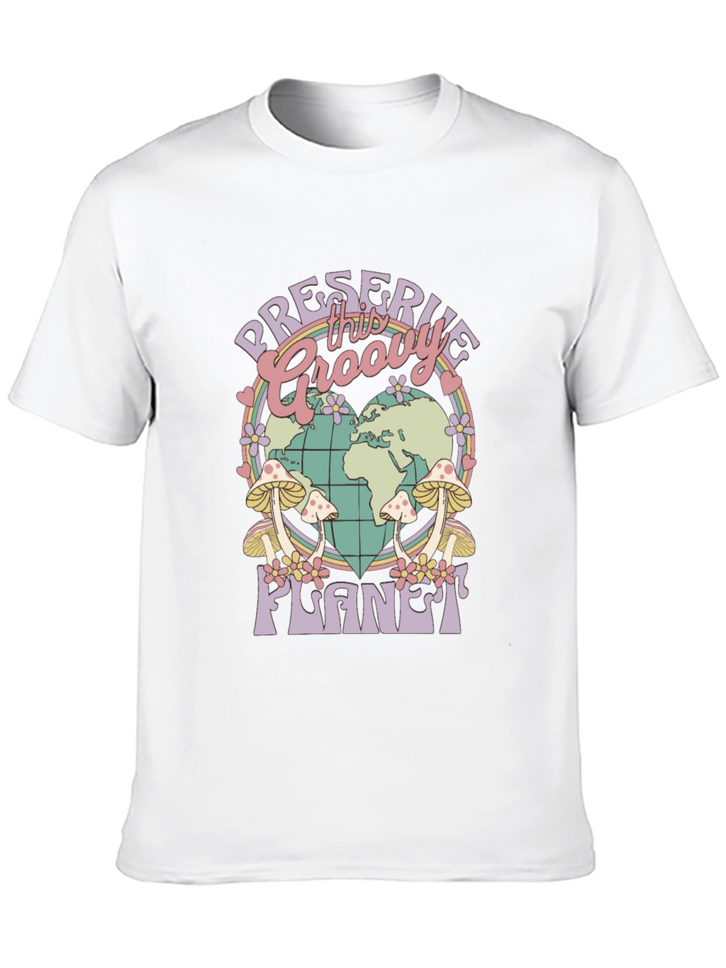 Groovy Planet T-Shirt - Retro Earth Day Tee
