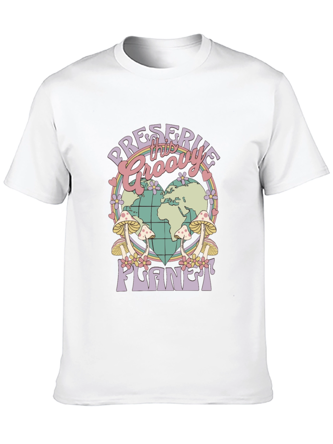Groovy Planet T-Shirt - Retro Earth Day Tee