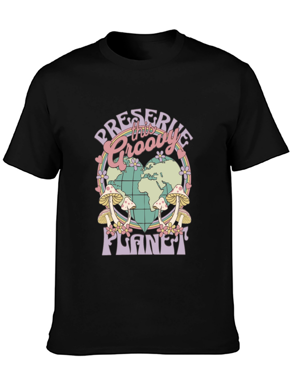 Groovy Planet T-Shirt - Retro Earth Day Tee