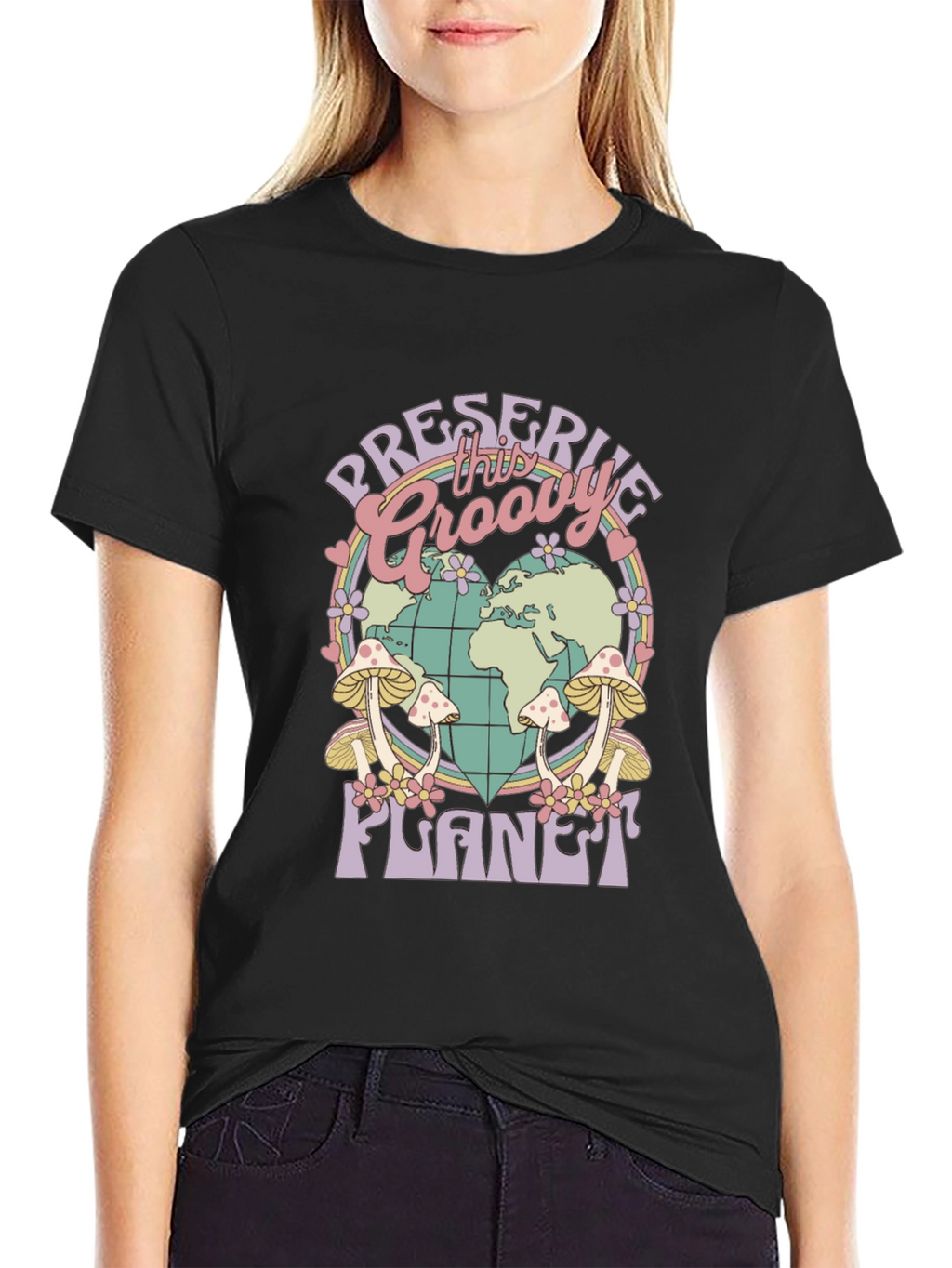Groovy Planet T-Shirt - Retro Earth Day Tee