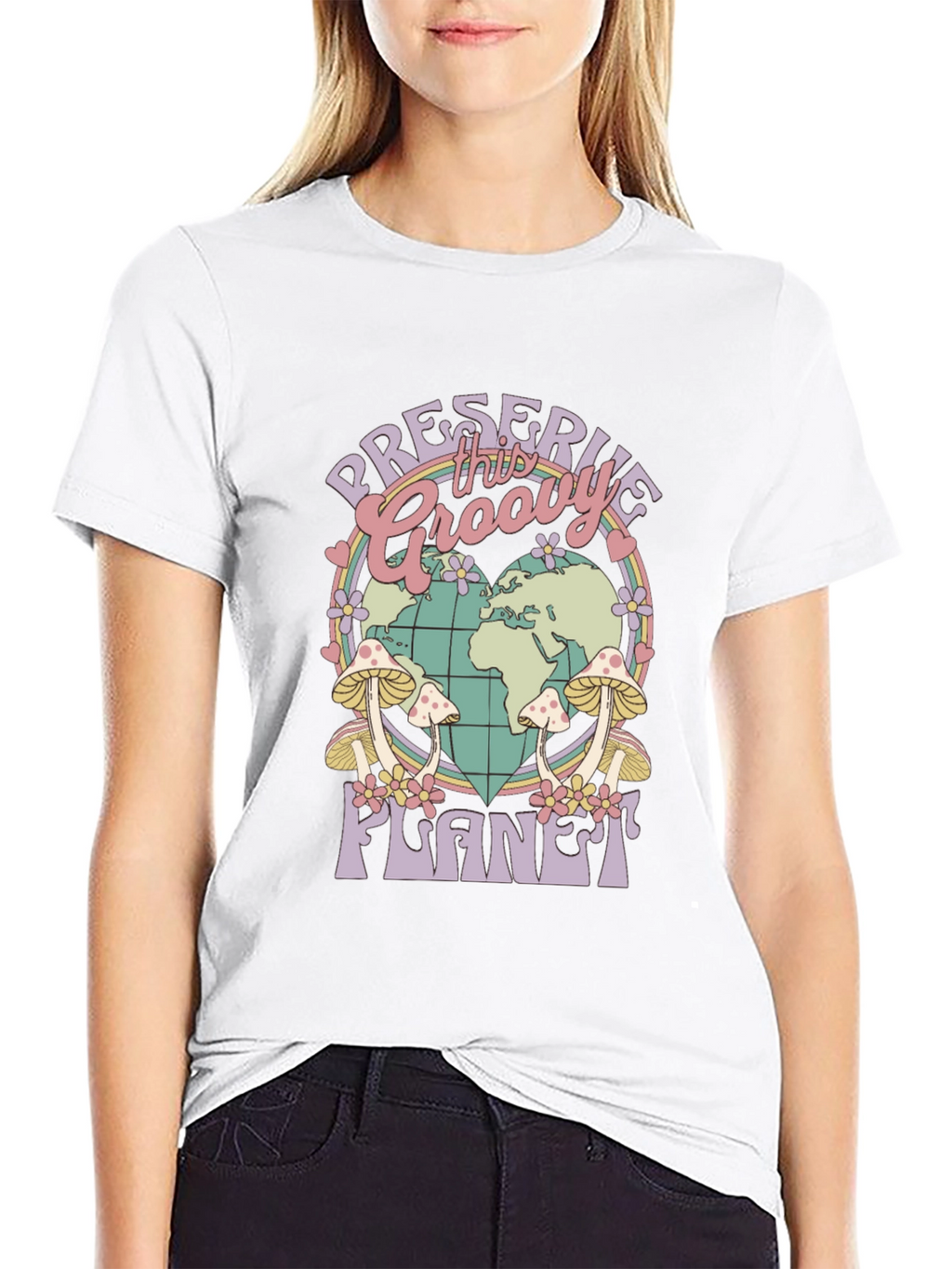 Groovy Planet T-Shirt - Retro Earth Day Tee