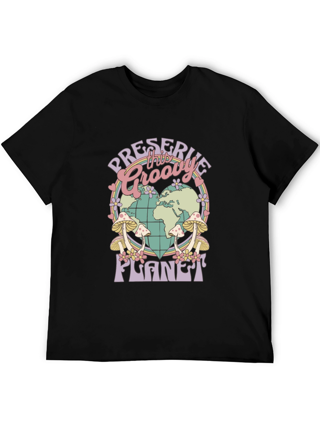 Groovy Planet T-Shirt - Retro Earth Day Tee