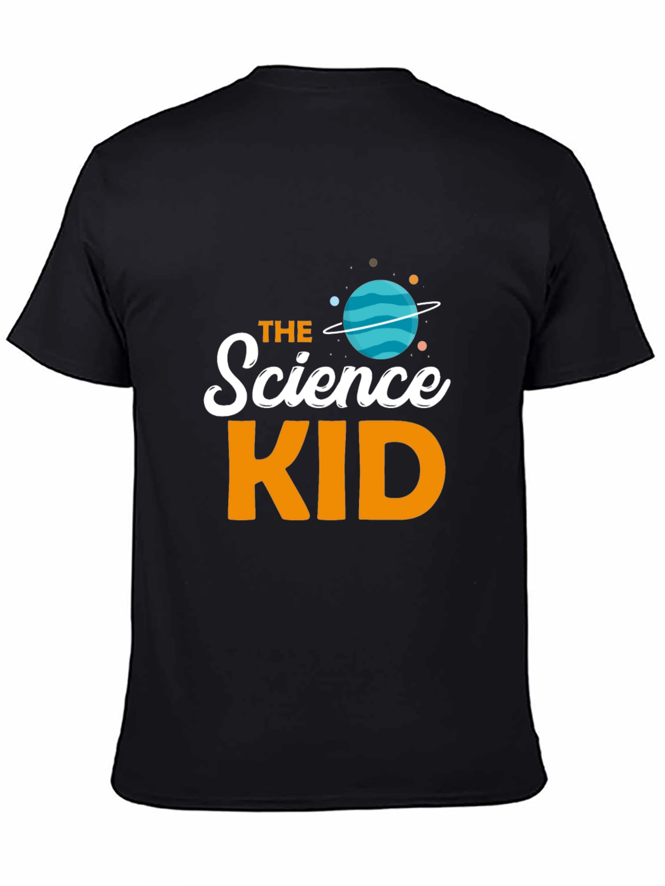 Science Kid T-Shirt - Black Planet Graphic