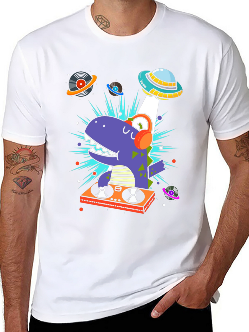 DJ Dino T-Shirt - Space Alien Music
