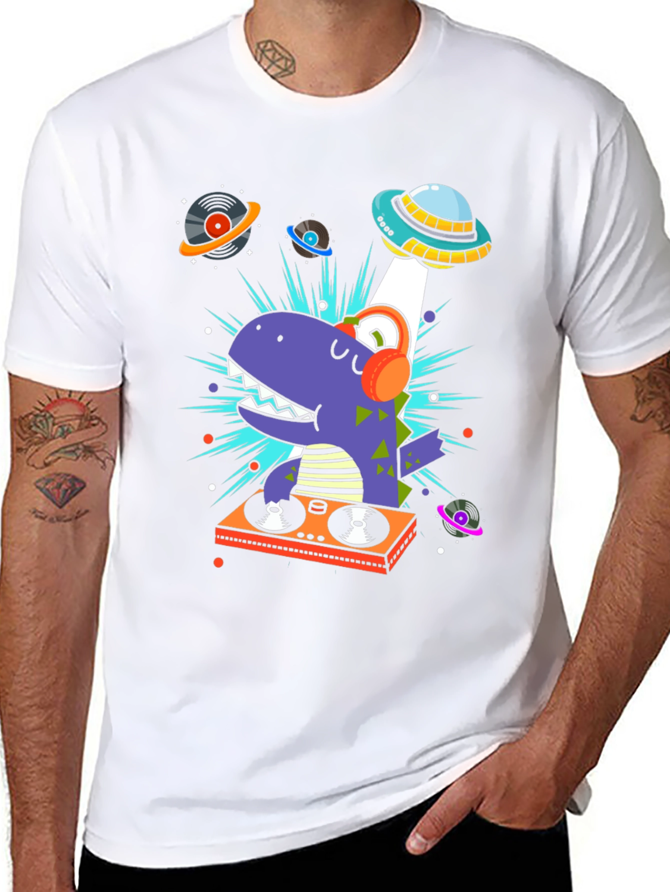 DJ Dino T-Shirt - Space Alien Music
