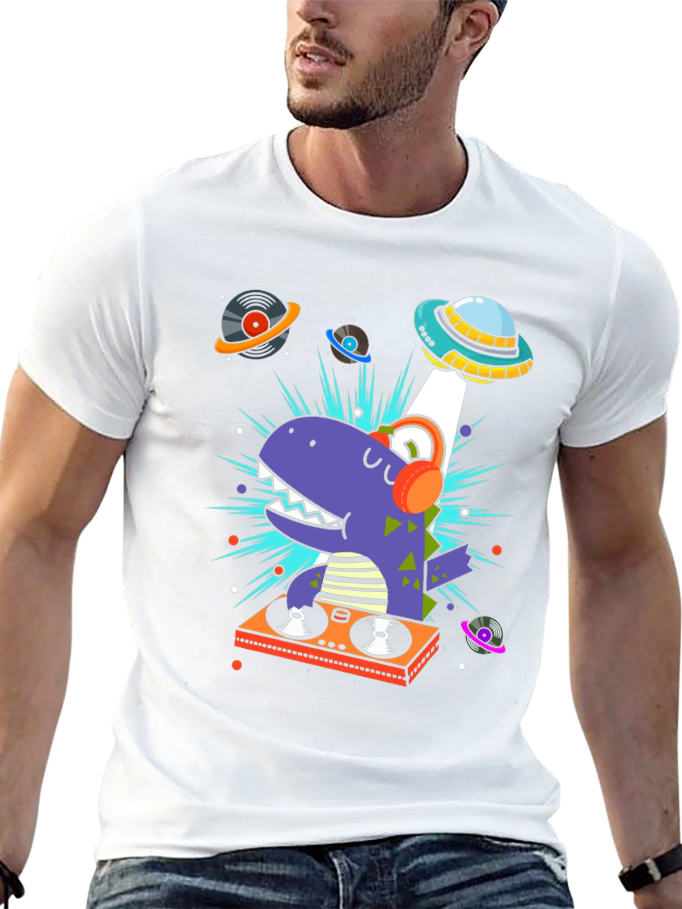 DJ Dino T-Shirt - Space Alien Music