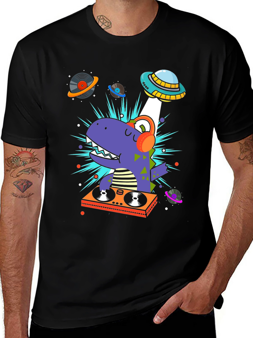 DJ Dino T-Shirt - Space Alien Music
