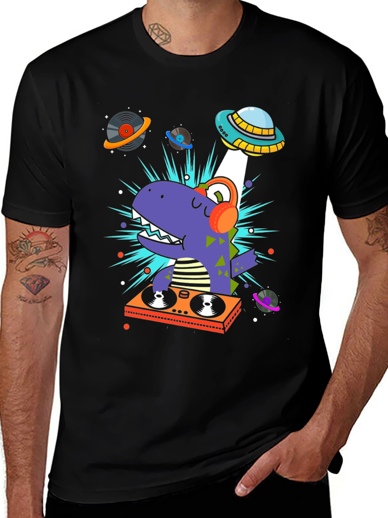 DJ Dino T-Shirt - Space Alien Music