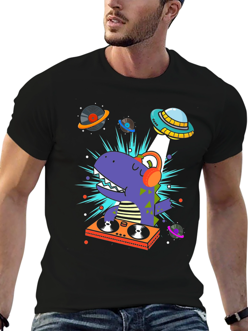 DJ Dino T-Shirt - Space Alien Music