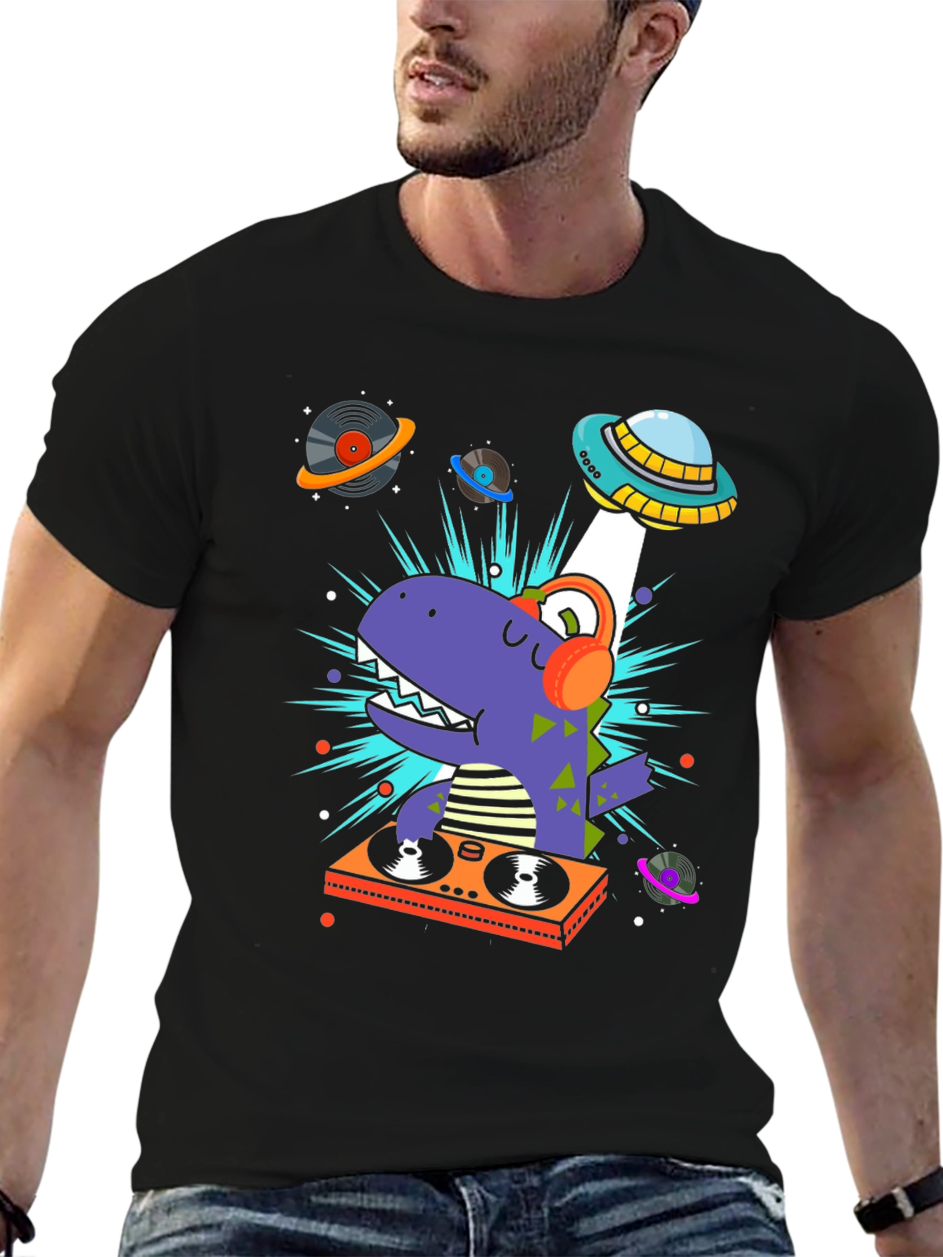 DJ Dino T-Shirt - Space Alien Music