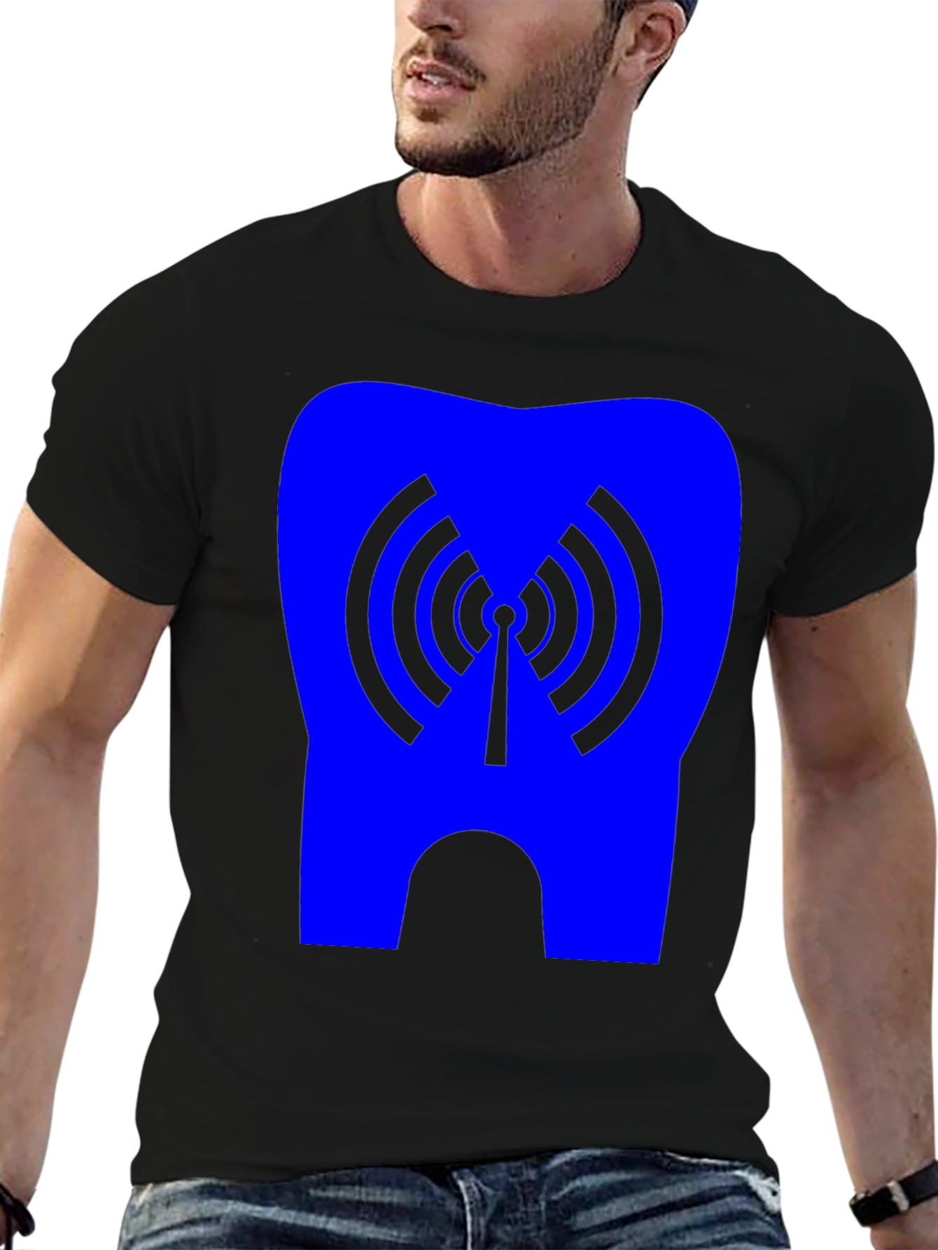 Tech Tooth Graphic Tee - Black