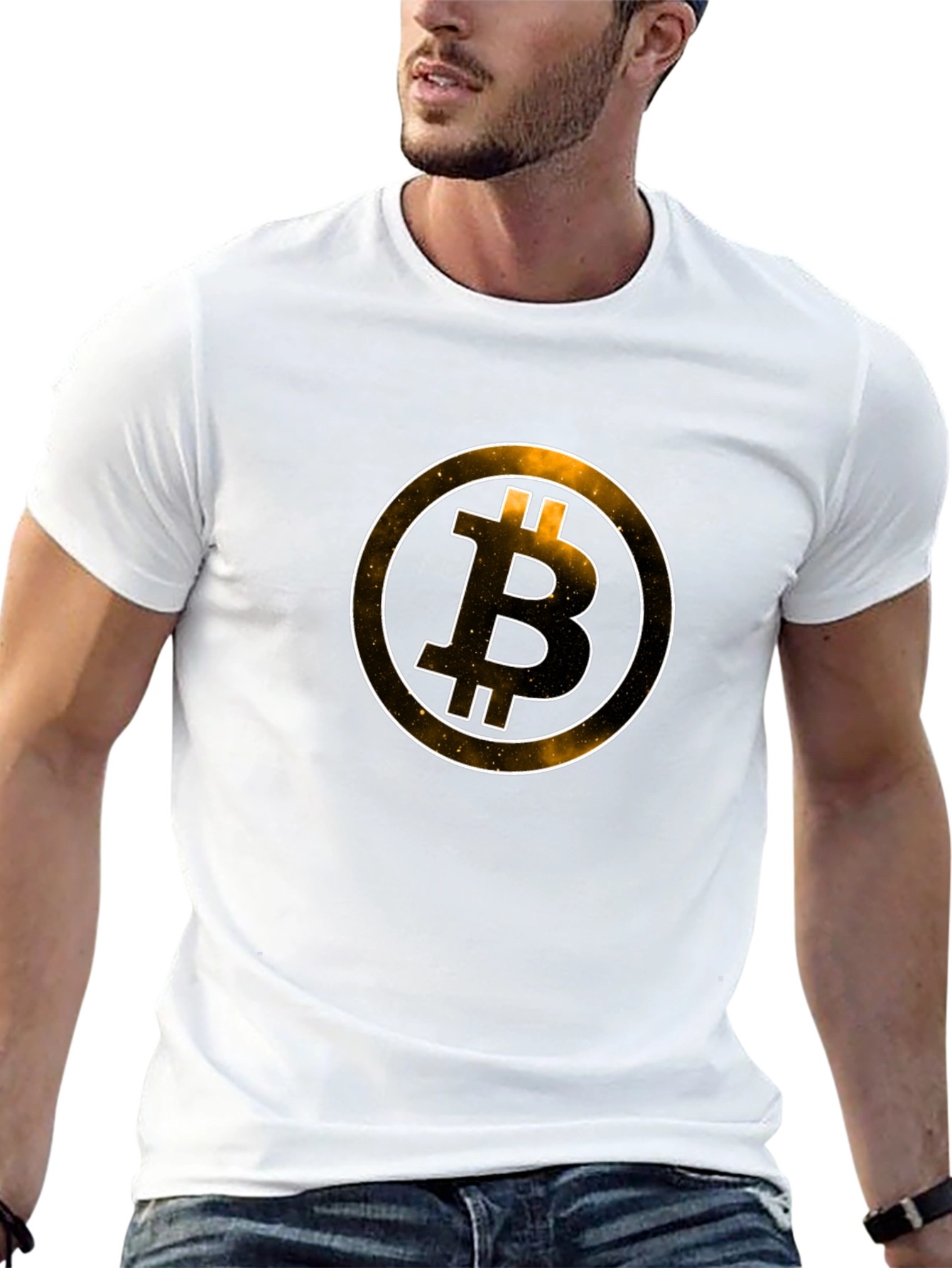 Bitcoin Graphic T-Shirt - Black Crew Neck Tee