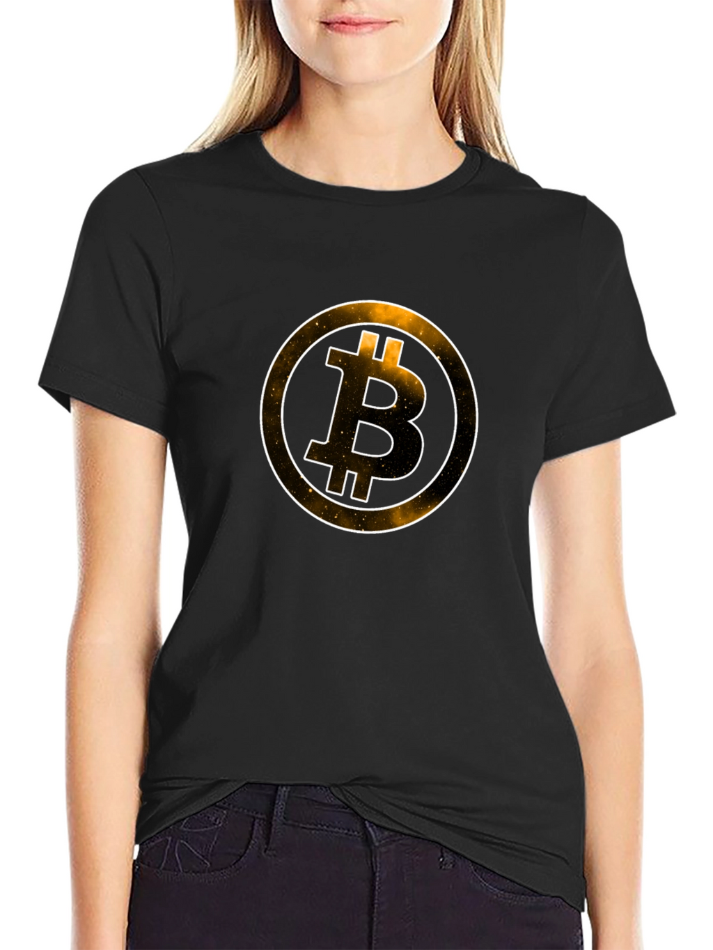 Bitcoin Graphic T-Shirt - Black Crew Neck Tee