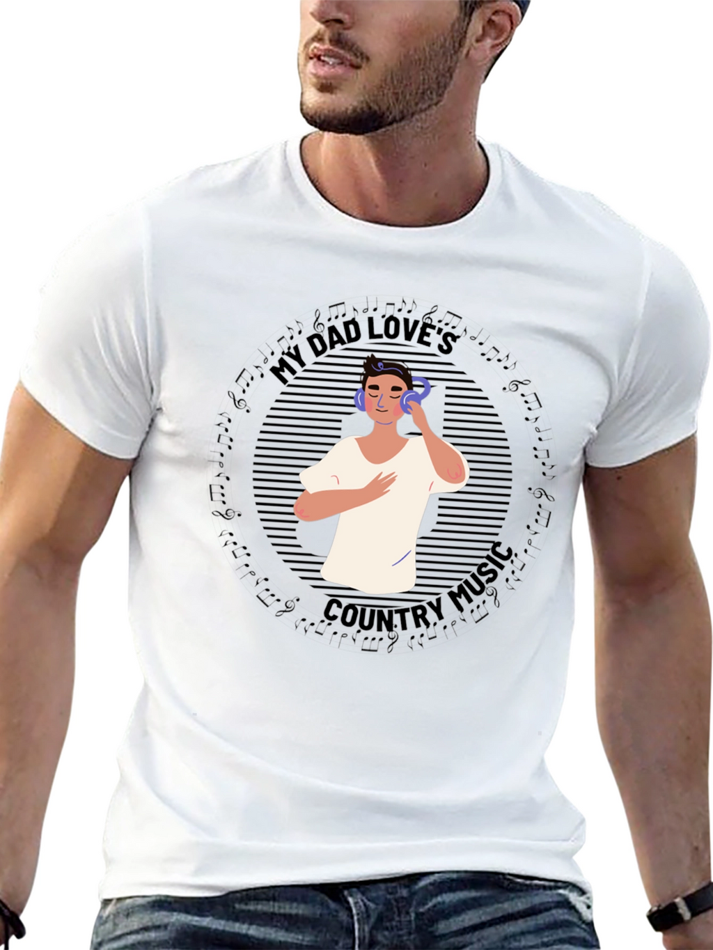 My Dad Loves Country Music Graphic Tee
