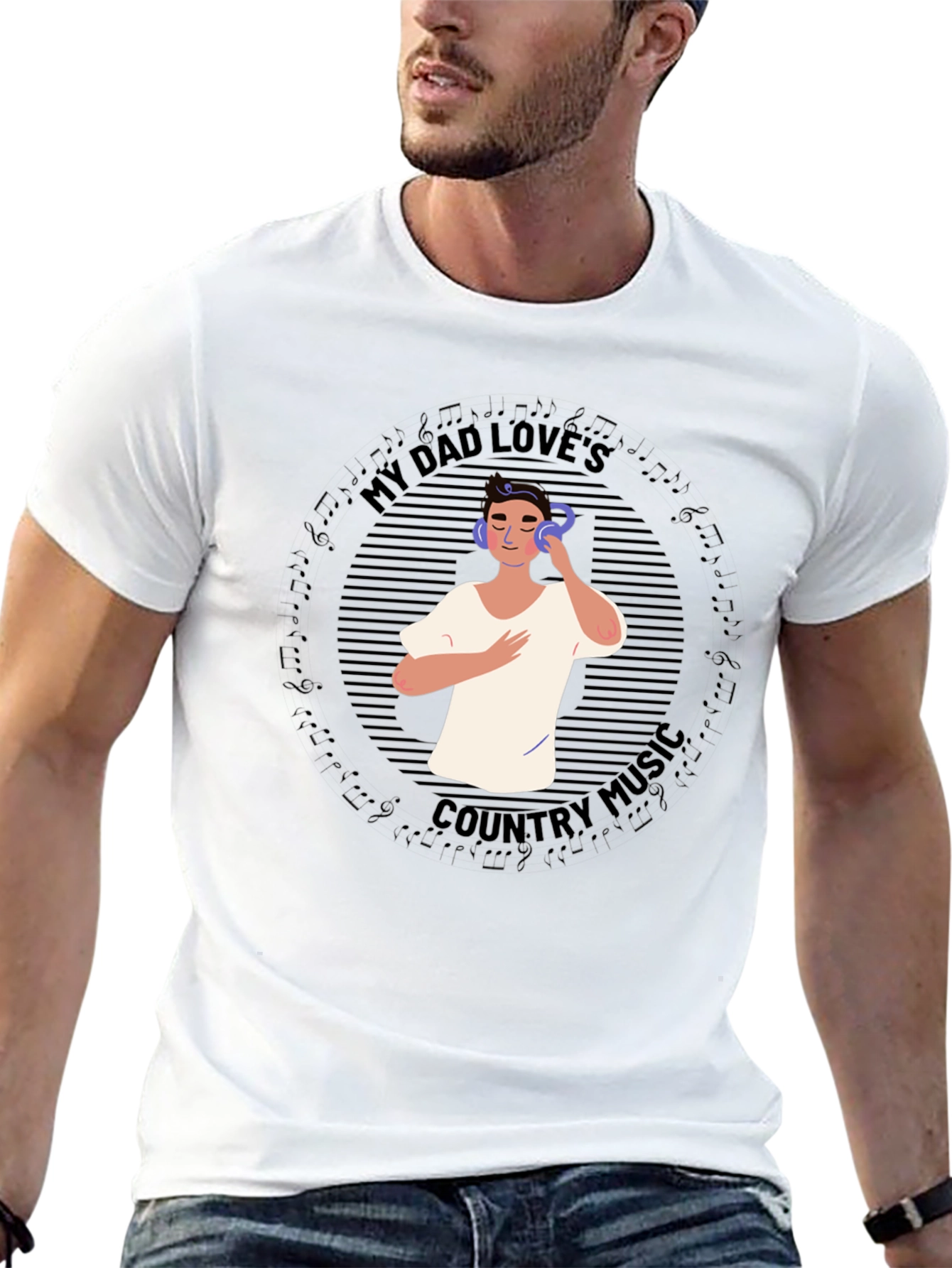 My Dad Loves Country Music Graphic Tee