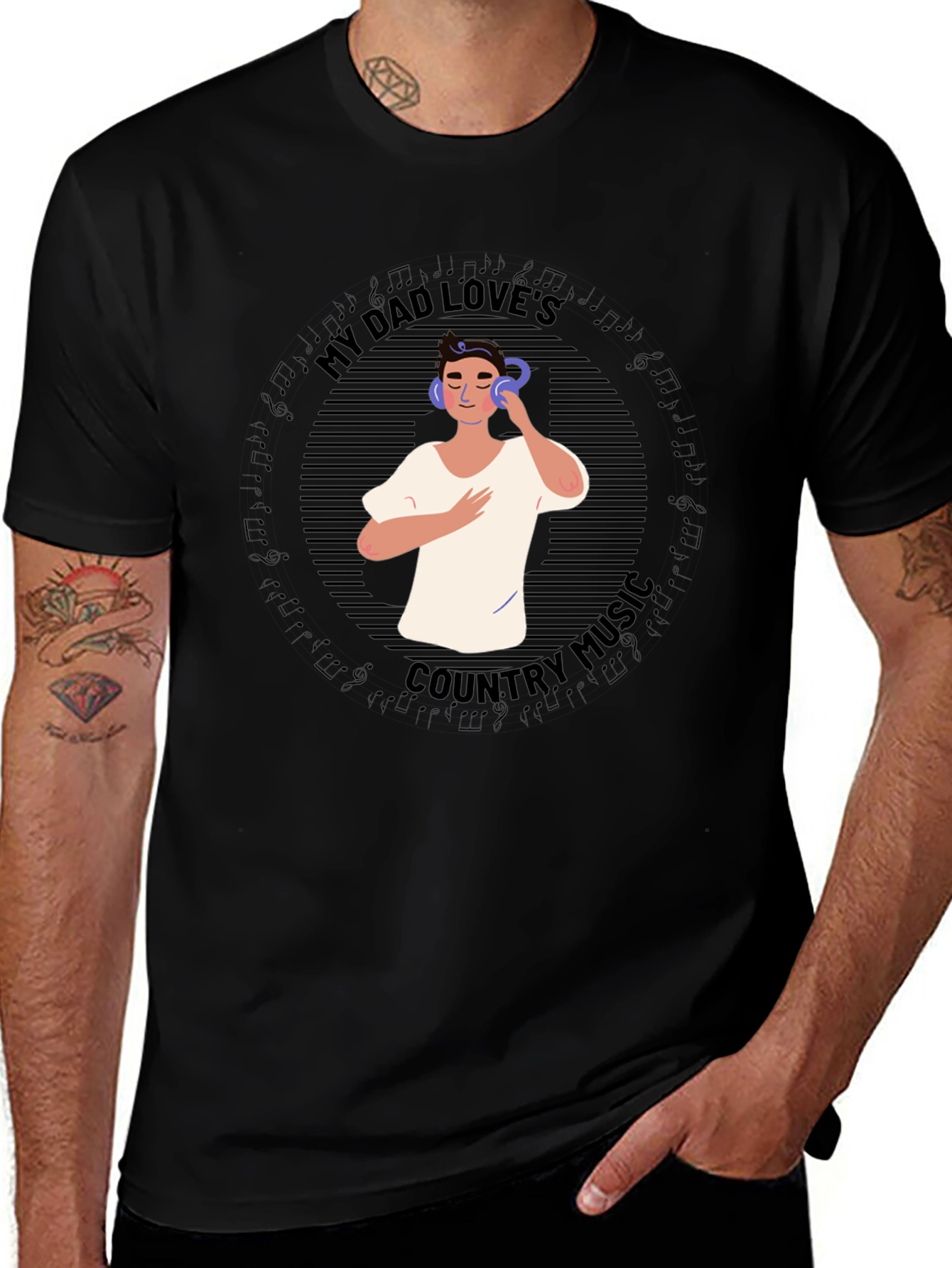 My Dad Loves Country Music Graphic Tee
