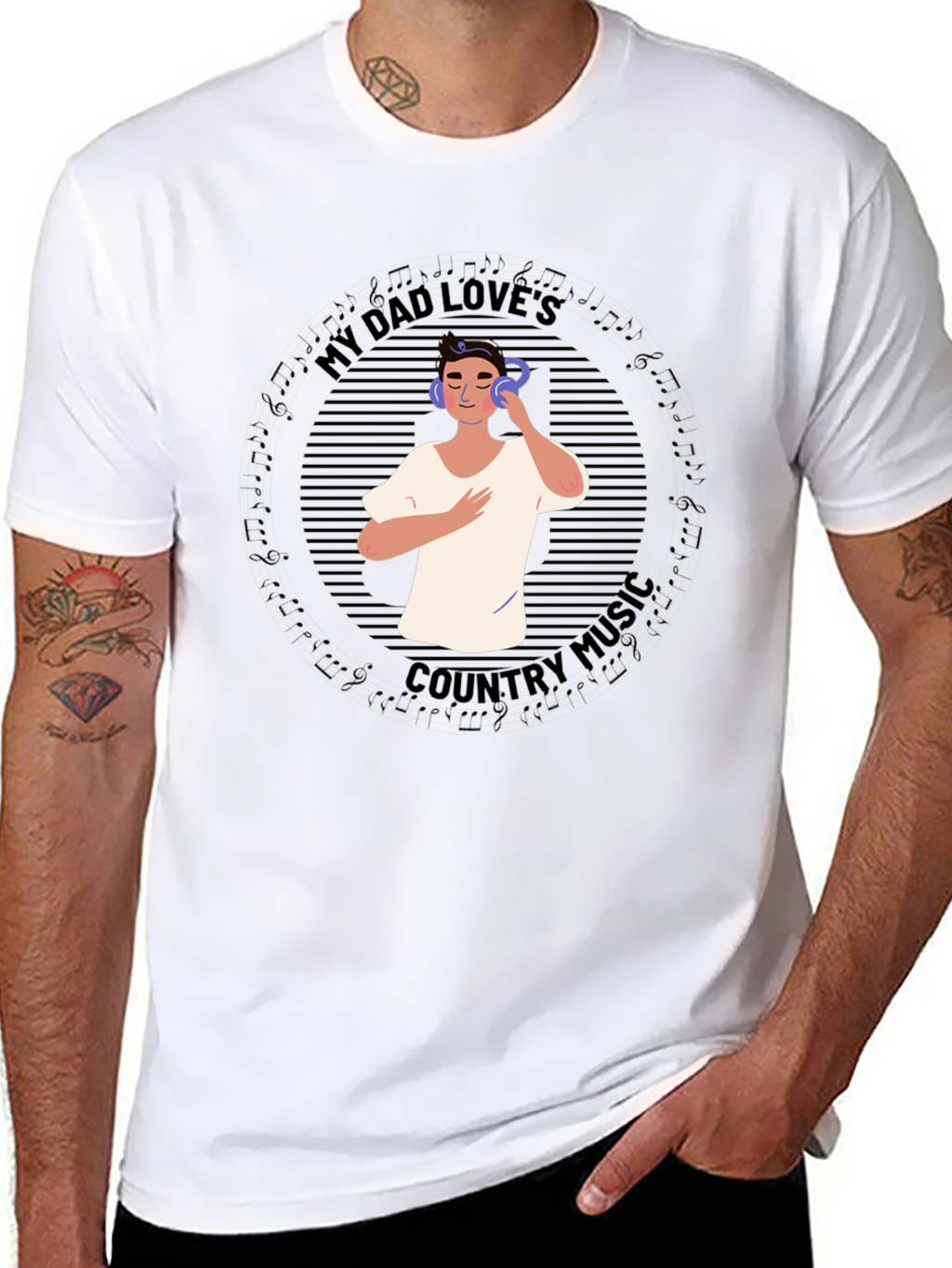 My Dad Loves Country Music Graphic Tee