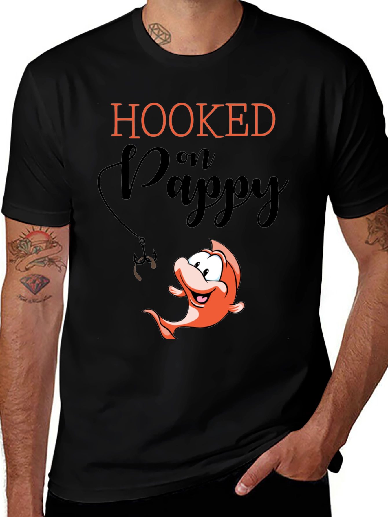 Hooked on Pappy Black T-Shirt