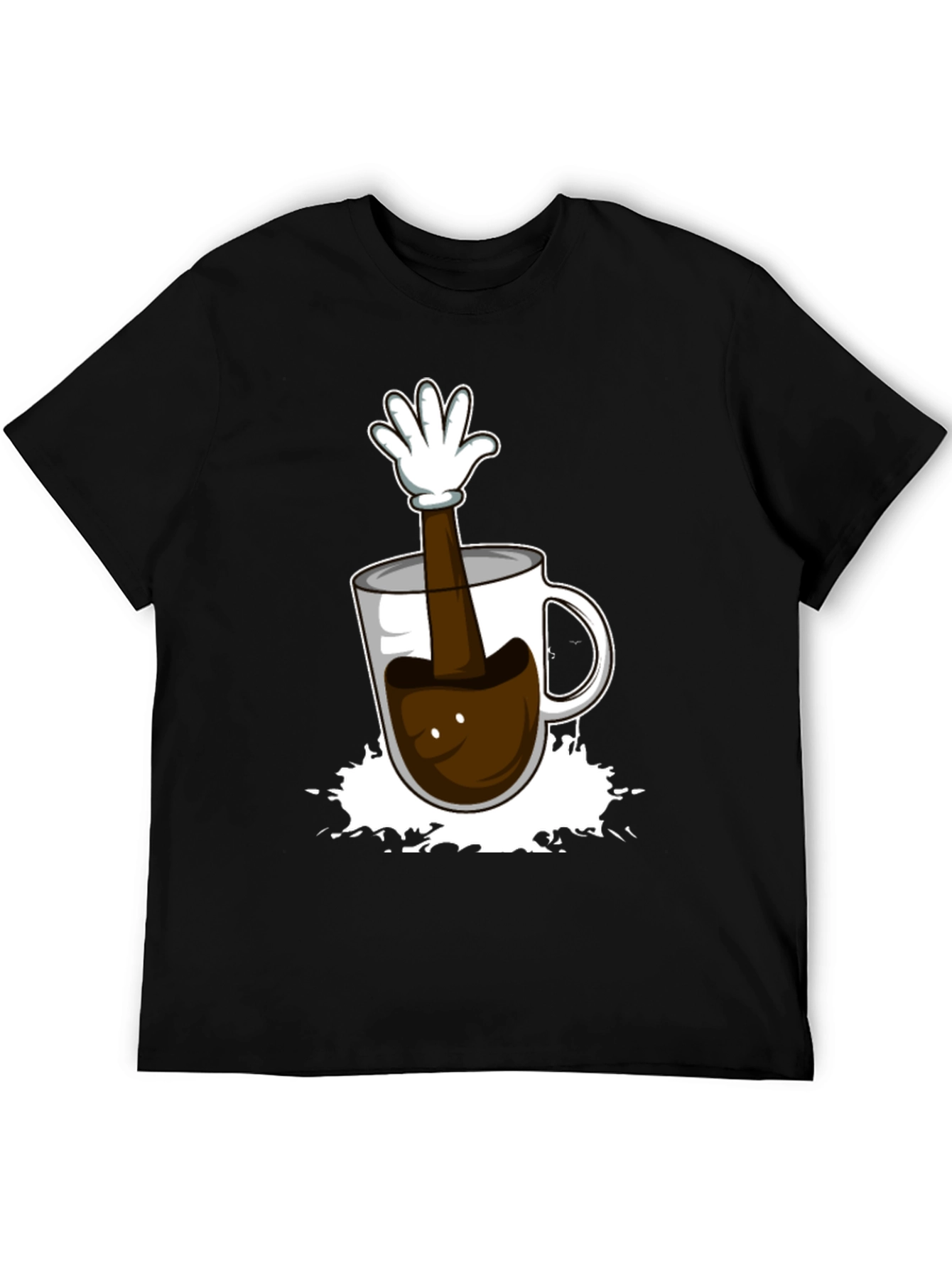 Coffee Cup Hand Graphic T-Shirt
