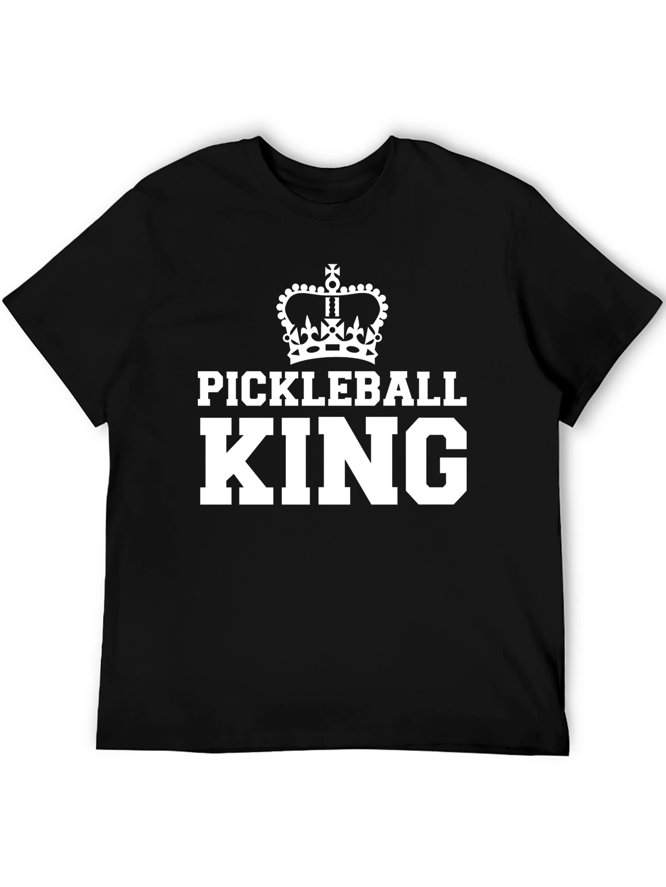 Pickleball King T-Shirt - Black Graphic Tee