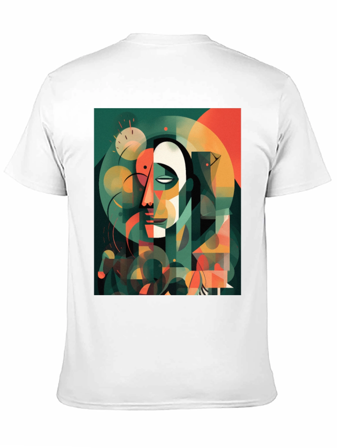 Abstract Geometric Face Graphic Tee