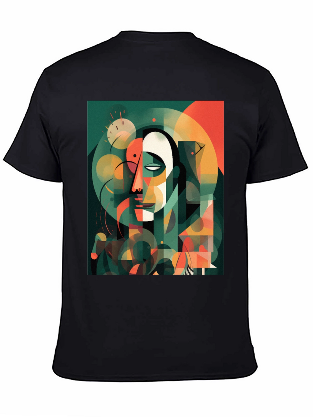 Abstract Geometric Face Graphic Tee
