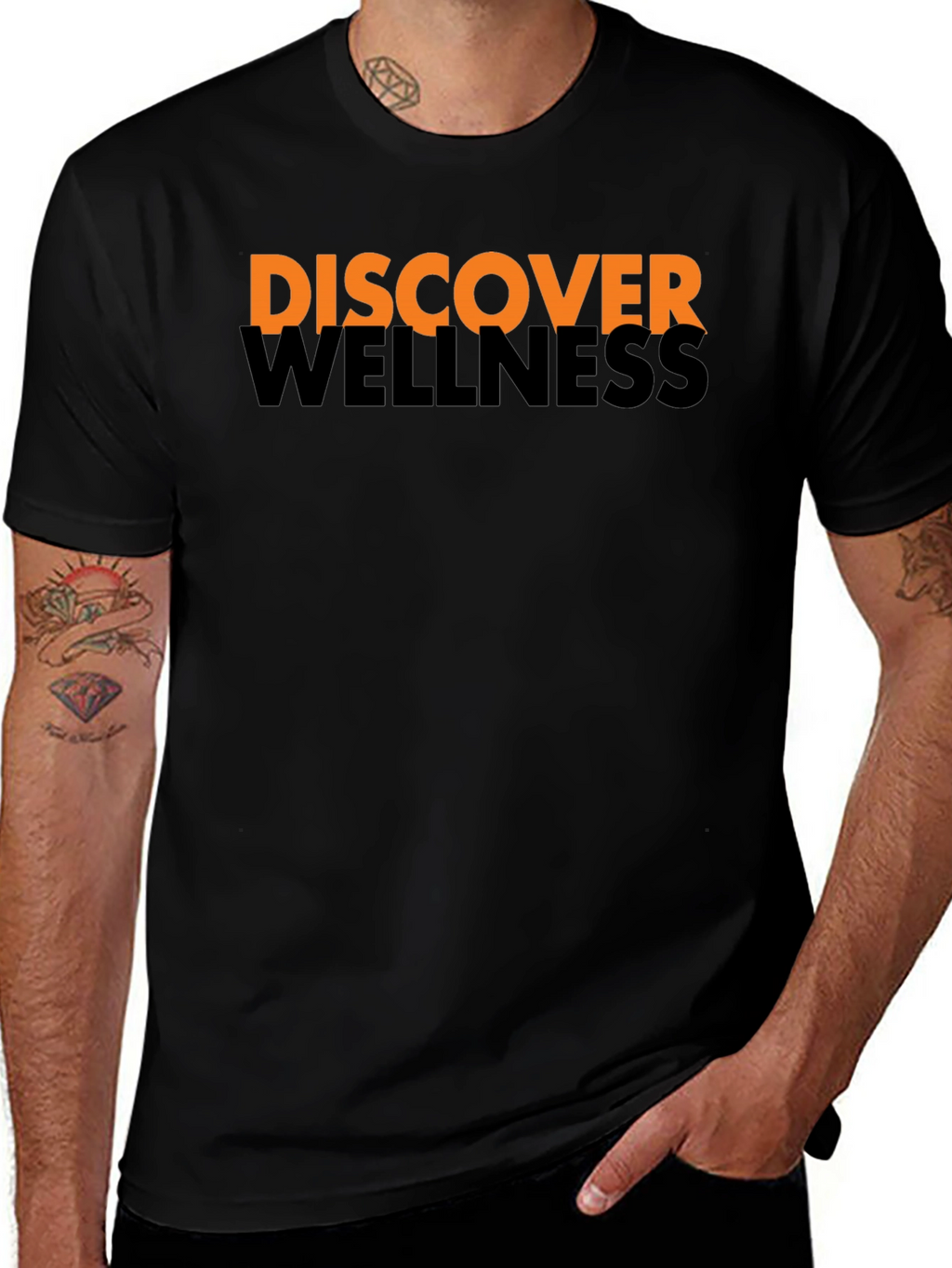 Discover Wellness Black Graphic Tee