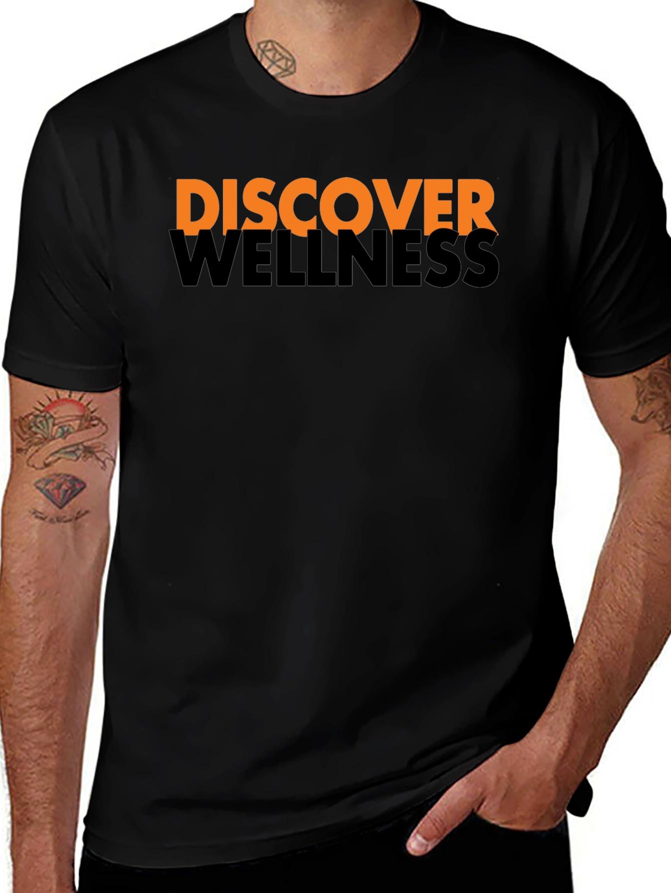 Discover Wellness Black Graphic Tee