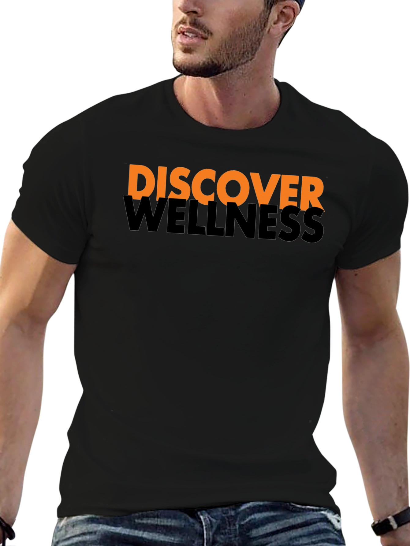 Discover Wellness Black Graphic Tee