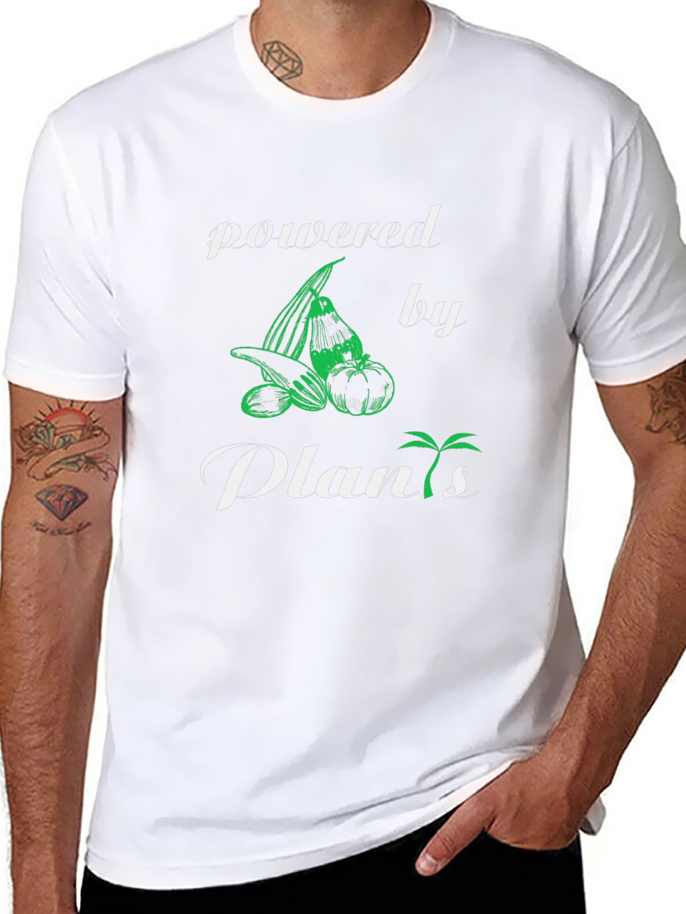 Powered by Plants Graphic Tee - Vegan Lifestyle