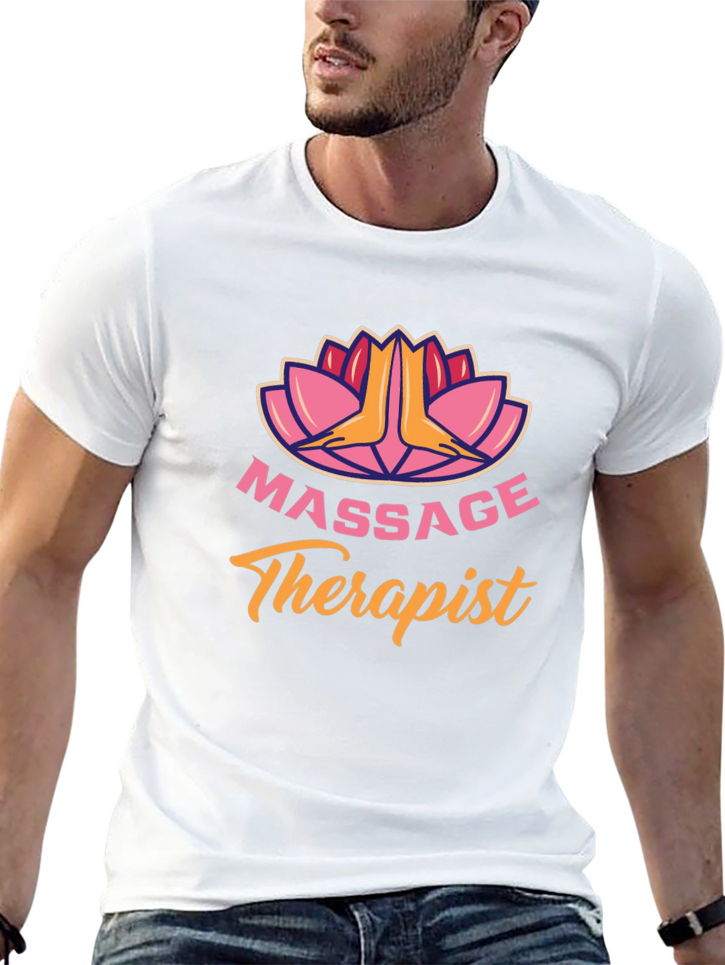 Massage Therapist Black T-Shirt Relaxing Spa Gift Idea