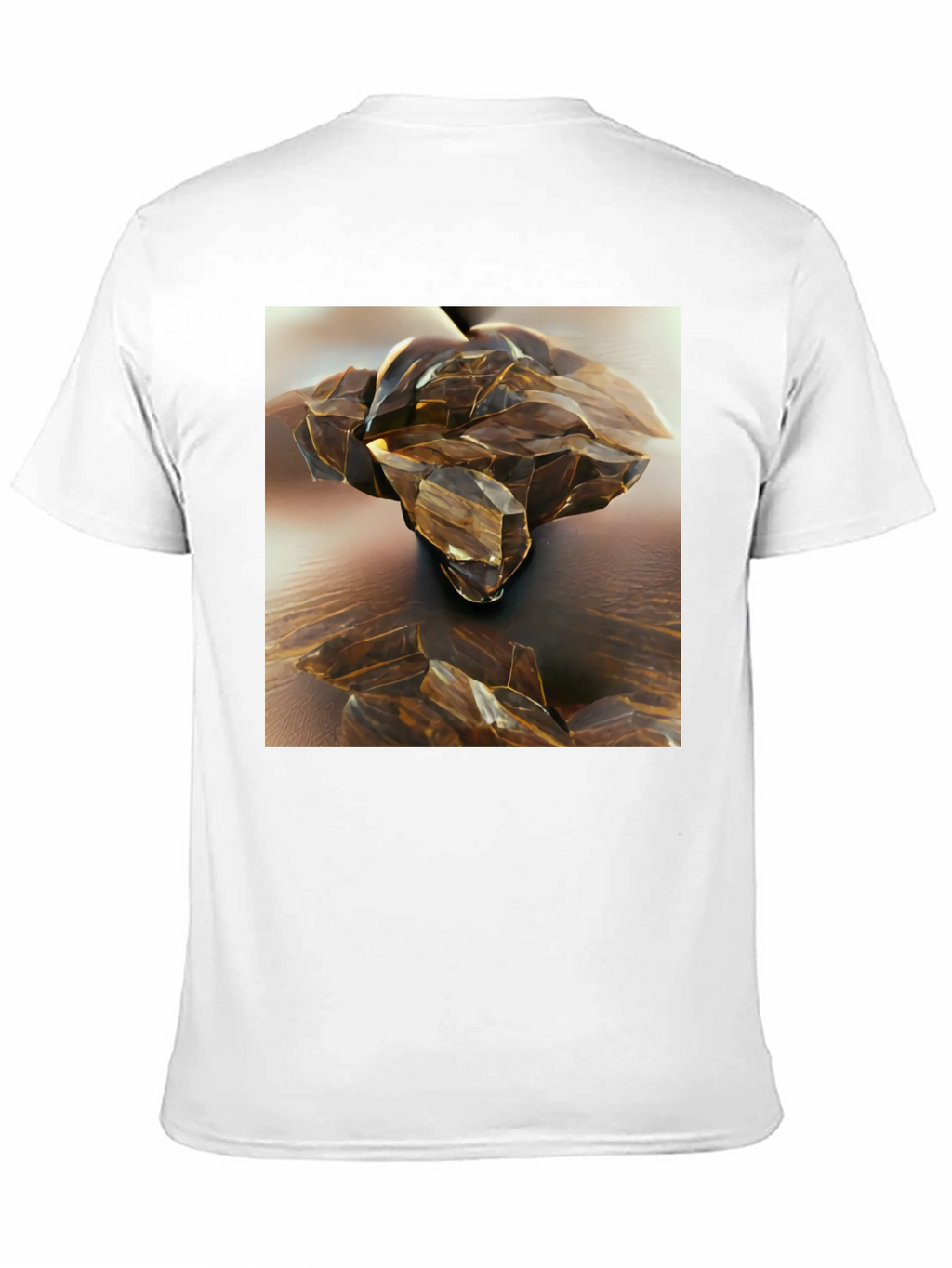 Abstract Crystal Design Black T-Shirt
