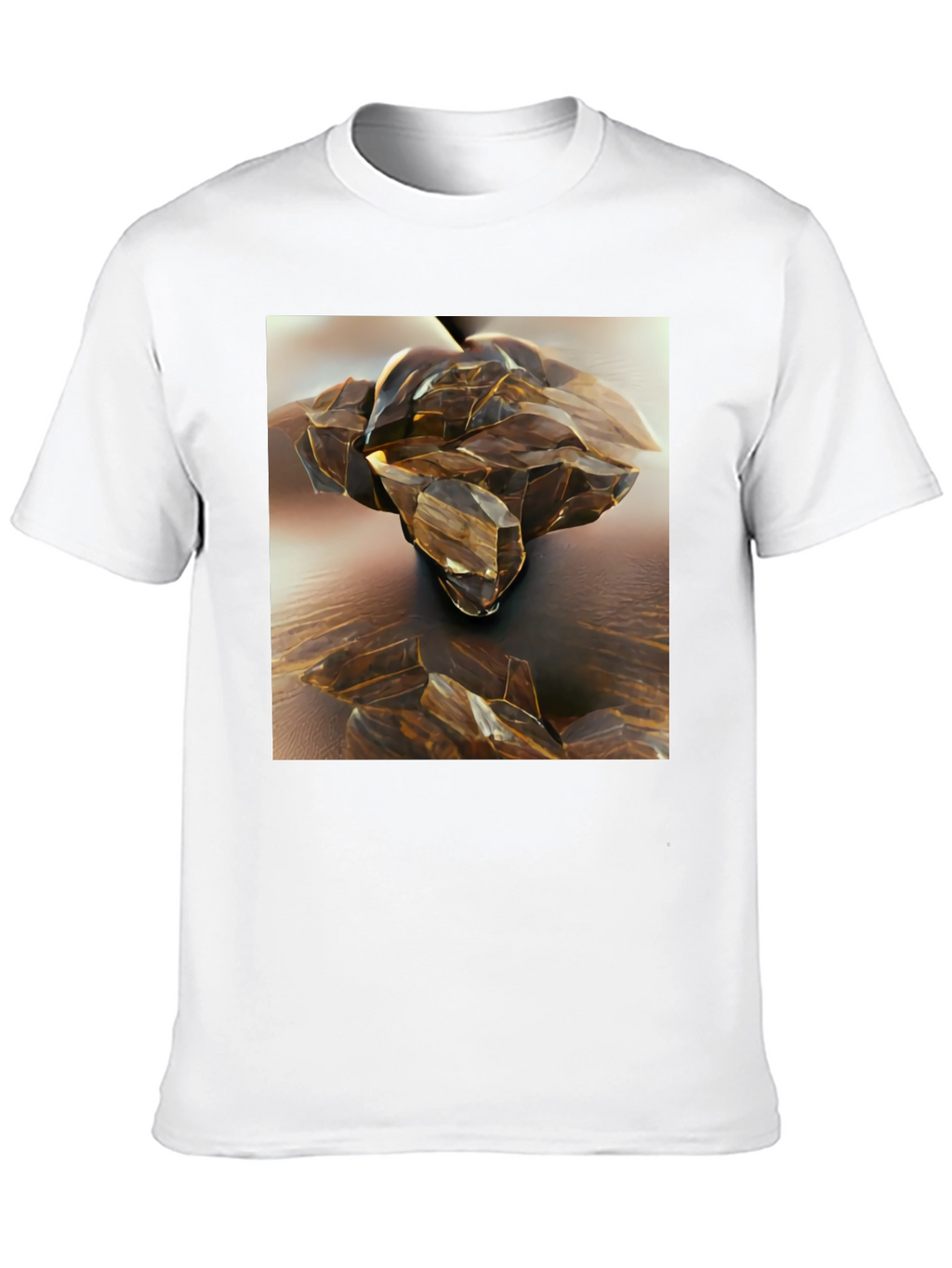 Abstract Crystal Design Black T-Shirt