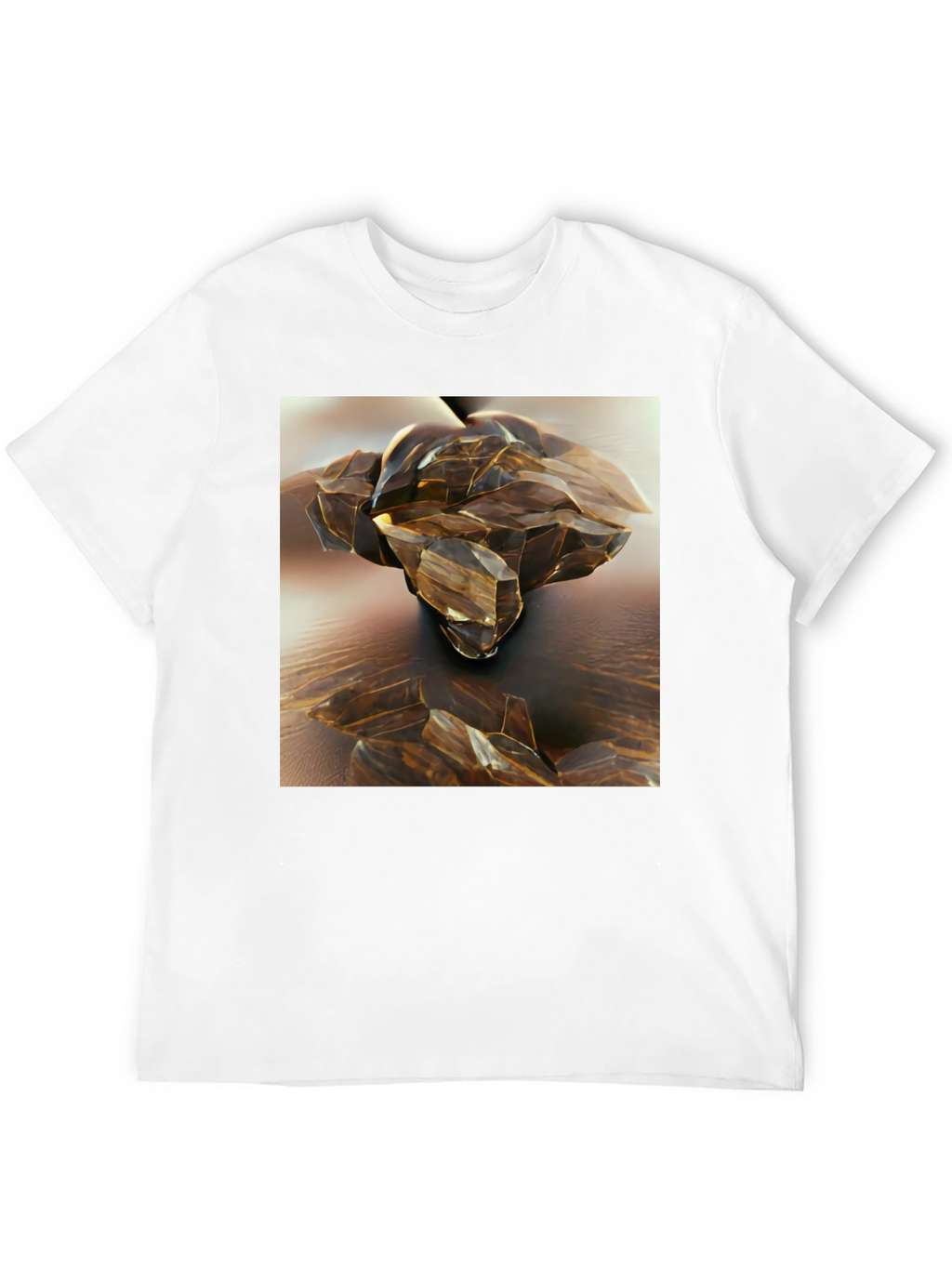 Abstract Crystal Design Black T-Shirt